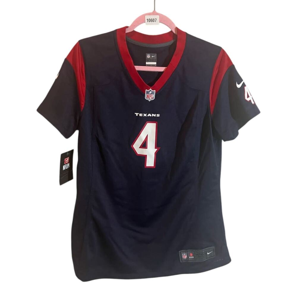 Nike On-Field Deshaun Watson #4 Houston Texans NFL Jersey Navy Youth Girls Sz L